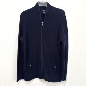 Chaps Womens Preppy Cardigan Sweater 1X Academia Old Money Career Corpcore